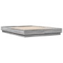 Estructura de cama con luces LED gris Sonoma 150x200 cm de , Camas y somieres - Ref: Foro24-3209791, Precio: 178,99 €, Descue...