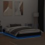 Estructura de cama con luces LED negro 135x190 cm de , Camas y somieres - Ref: Foro24-3209815, Precio: 142,99 €, Descuento: %