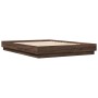 Estructura de cama madera de ingeniería marrón roble 120x200 cm de , Camas y somieres - Ref: Foro24-3209869, Precio: 133,67 €...