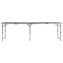 Klappbarer Campingtisch aus grauem Aluminium, 240 x 60 cm von vidaXL, Campingmöbel - Ref: Foro24-48177, Preis: 106,21 €, Raba...