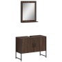 Set de muebles de baño 2 pzas madera de ingeniería marrón roble de , Muebles de baño - Ref: Foro24-3214343, Precio: 101,95 €,...