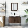 Bathroom furniture set 2 pieces oak brown engineered wood by , Bathroom furniture - Ref: Foro24-3214343, Price: 101,95 €, Dis...