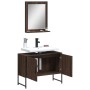 Set de muebles de baño 2 pzas madera de ingeniería marrón roble de , Muebles de baño - Ref: Foro24-3214343, Precio: 100,99 €,...