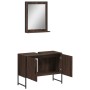 Set de muebles de baño 2 pzas madera de ingeniería marrón roble de , Muebles de baño - Ref: Foro24-3214343, Precio: 101,95 €,...