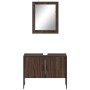 Set de muebles de baño 2 pzas madera de ingeniería marrón roble de , Muebles de baño - Ref: Foro24-3214343, Precio: 101,95 €,...