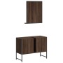 Bathroom furniture set 2 pieces oak brown engineered wood by , Bathroom furniture - Ref: Foro24-3214343, Price: 101,95 €, Dis...