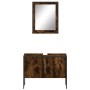 Set de muebles de baño 2 pzas madera ingeniería roble ahumado de , Muebles de baño - Ref: Foro24-3214341, Precio: 105,04 €, D...