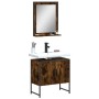 Bathroom furniture set 2 pieces engineered wood smoked oak by , Bathroom furniture - Ref: Foro24-3214336, Price: 94,16 €, Dis...