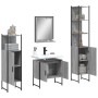 Set de armario de baño 4 pzas madera contrachapada gris sonoma de , Muebles de baño - Ref: Foro24-3214357, Precio: 228,54 €, ...