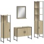 Juego de muebles de baño 4 pzas madera ingeniería roble Sonoma de , Muebles de baño - Ref: Foro24-3214360, Precio: 252,39 €, ...