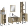 Sonoma Oak Engineered Wood 4-Piece Bathroom Furniture Set by , Bathroom furniture - Ref: Foro24-3214360, Price: 276,39 €, Dis...