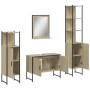 Juego de muebles de baño 4 pzas madera ingeniería roble Sonoma de , Muebles de baño - Ref: Foro24-3214360, Precio: 252,39 €, ...