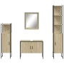 Juego de muebles de baño 4 pzas madera ingeniería roble Sonoma de , Muebles de baño - Ref: Foro24-3214360, Precio: 252,39 €, ...