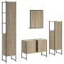 Juego de muebles de baño 4 pzas madera ingeniería roble Sonoma de , Muebles de baño - Ref: Foro24-3214360, Precio: 252,39 €, ...