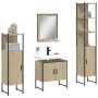 Juego de muebles de baño 4 pzas madera ingeniería roble Sonoma de , Muebles de baño - Ref: Foro24-3214355, Precio: 265,28 €, ...