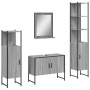 Sonoma gray plywood 4-piece bathroom cabinet set by , Bathroom furniture - Ref: Foro24-3214362, Price: 240,66 €, Discount: %