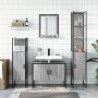 Sonoma gray plywood 4-piece bathroom cabinet set by , Bathroom furniture - Ref: Foro24-3214362, Price: 240,66 €, Discount: %