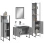 Sonoma gray plywood 4-piece bathroom cabinet set by , Bathroom furniture - Ref: Foro24-3214362, Price: 240,66 €, Discount: %