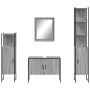 Sonoma gray plywood 4-piece bathroom cabinet set by , Bathroom furniture - Ref: Foro24-3214362, Price: 240,66 €, Discount: %