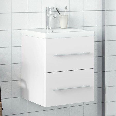 Mueble de baño con lavabo integrado blanco de , Tocadores de baño - Ref: Foro24-3278755, Precio: 156,43 €, Descuento: %