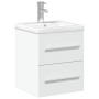 Mueble de baño con lavabo integrado blanco de , Tocadores de baño - Ref: Foro24-3278755, Precio: 158,69 €, Descuento: %