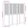 Biombo separador de 5 paneles madera paulownia marrón oscuro de , Divisores de ambientes - Ref: Foro24-358710, Precio: 135,90...