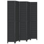 Black Paulownia solid wood 5-panel dividing screen by , Room dividers - Ref: Foro24-358856, Price: 148,60 €, Discount: %