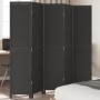 Black Paulownia solid wood 5-panel dividing screen by , Room dividers - Ref: Foro24-358854, Price: 121,48 €, Discount: %