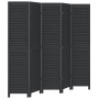 Black Paulownia solid wood 5-panel dividing screen by , Room dividers - Ref: Foro24-358854, Price: 122,99 €, Discount: %