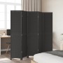 Black Paulownia solid wood 5-panel dividing screen by , Room dividers - Ref: Foro24-358854, Price: 122,99 €, Discount: %