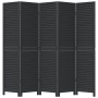 Black Paulownia solid wood 5-panel dividing screen by , Room dividers - Ref: Foro24-358854, Price: 122,99 €, Discount: %