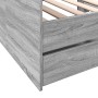 Sonoma graue Holzwerkstoffliege mit Schubladen 100x200 cm von , Betten und Lattenroste - Ref: Foro24-3280844, Preis: 221,53 €...