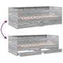 Tumbona con cajones madera ingeniería gris Sonoma 100x200 cm de , Camas y somieres - Ref: Foro24-3280844, Precio: 239,40 €, D...