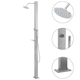 Straight stainless steel outdoor shower by vidaXL, Pool and spa accessories - Ref: Foro24-48198, Price: 177,69 €, Discount: %