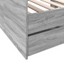 Sonoma graue Holzwerkstoffliege mit Schubladen 75x190 cm von , Betten und Lattenroste - Ref: Foro24-3280865, Preis: 179,13 €,...