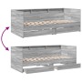 Tumbona con cajones madera ingeniería gris Sonoma 75x190 cm de , Camas y somieres - Ref: Foro24-3280865, Precio: 181,04 €, De...