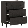 Armarios auxiliares 2 pzas madera maciza mango negro 60x33x75cm de , Aparadores - Ref: Foro24-3206283, Precio: 262,32 €, Desc...