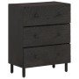 Armarios auxiliares 2 pzas madera maciza mango negro 60x33x75cm de , Aparadores - Ref: Foro24-3206283, Precio: 262,32 €, Desc...