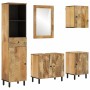 5-teiliges Badezimmerschrank-Set aus massivem Mangoholz von , Badezimmermöbel - Ref: Foro24-3206304, Preis: 510,99 €, Rabatt: %