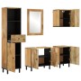 Conjunto de armarios de baño 5 piezas madera maciza de mango de , Muebles de baño - Ref: Foro24-3206304, Precio: 494,13 €, De...