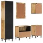 5-teiliges Badezimmerschrank-Set aus massivem Mangoholz von , Badezimmermöbel - Ref: Foro24-3206304, Preis: 510,99 €, Rabatt: %