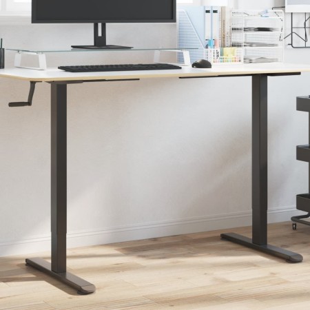 Black steel standing desk frame (94-135)x60x(70-114) cm by , Desks - Ref: Foro24-4005341, Price: 107,77 €, Discount: %