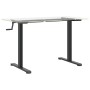 Black steel standing desk frame (94-135)x60x(70-114) cm by , Desks - Ref: Foro24-4005341, Price: 107,77 €, Discount: %