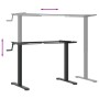 Black steel standing desk frame (94-135)x60x(70-114) cm by , Desks - Ref: Foro24-4005341, Price: 107,77 €, Discount: %