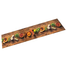 Alfombra de cocina lavable terciopelo dibujo especias 60x180 cm de , Felpudos - Ref: Foro24-4005606, Precio: 32,51 €, Descuen...