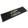 Alfombra de cocina lavable terciopelo texto café 45x150 cm de , Felpudos - Ref: Foro24-4005596, Precio: 21,62 €, Descuento: %