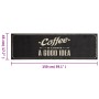 Alfombra de cocina lavable terciopelo texto café 45x150 cm de , Felpudos - Ref: Foro24-4005596, Precio: 21,62 €, Descuento: %