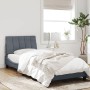 Dark gray velvet bed frame with LED lights 90x200 cm by , Beds and slatted bases - Ref: Foro24-3213758, Price: 144,64 €, Disc...