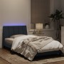 Dark gray velvet bed frame with LED lights 100x200 cm by , Beds and slatted bases - Ref: Foro24-3213764, Price: 147,39 €, Dis...