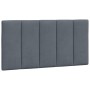 Dark gray velvet bed frame with LED lights 100x200 cm by , Beds and slatted bases - Ref: Foro24-3213764, Price: 147,39 €, Dis...